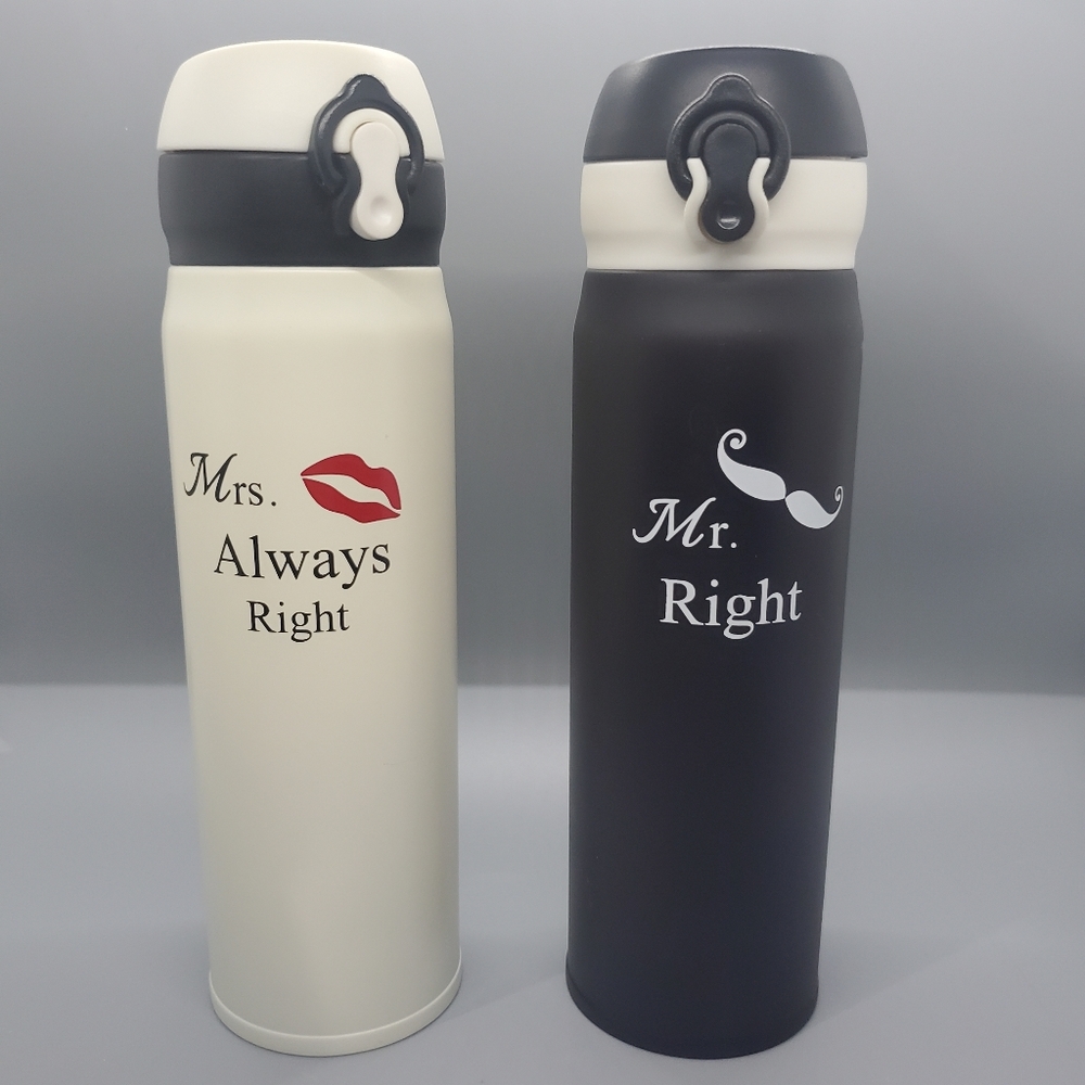 Mr. Right Mrs. Always Right bottles